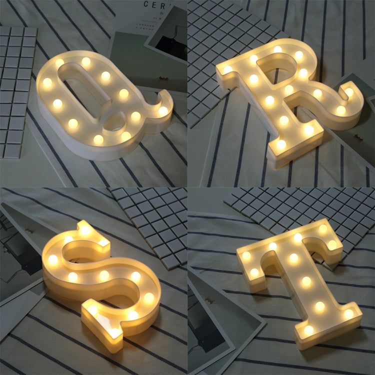 Luz de Feriado LED Quente Branca Alimentada a Pilhas Secas, A, N, B, O, C, P, D, Q, E, R, F, G, T, U, V, I, W, J, K, X, L, M, Z