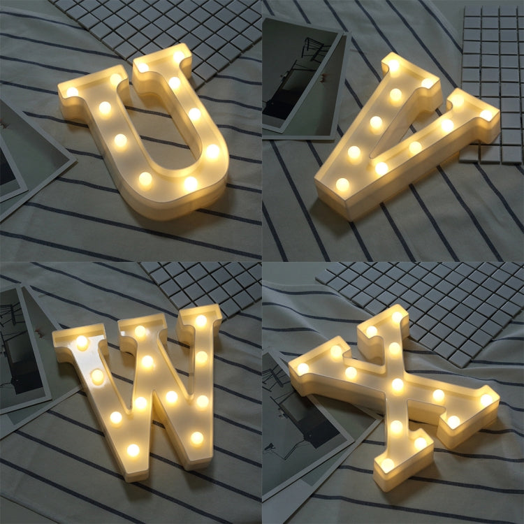 Luz de Feriado LED Quente Branca Alimentada a Pilhas Secas, A, N, B, O, C, P, D, Q, E, R, F, G, T, U, V, I, W, J, K, X, L, M, Z