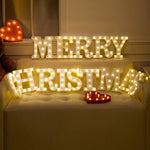 Luz de Feriado LED Quente Branca Alimentada a Pilhas Secas, A, N, B, O, C, P, D, Q, E, R, F, G, T, U, V, I, W, J, K, X, L, M, Z