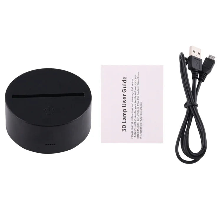 7 Color Discoloration Creative Visual Stereo Lamp Desk Lamp Night Light, Diamond Ring Style