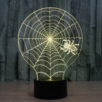 7 Colour Discoloration Creative Visual Stereo Lamp Desk Lamp Night Light, Cobweb Style