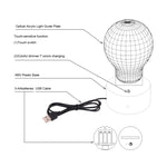 7 Colour Discoloration Creative Visual Stereo Lamp Desk Lamp Night Light, Heart and LOVE Style