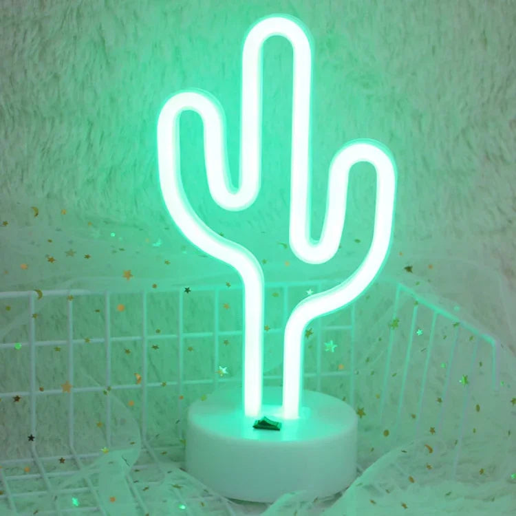 Lâmpada Decorativa de Fadas Quentes Luz Noturna para Natal, Casamento, Festa, Quarto, Cacto