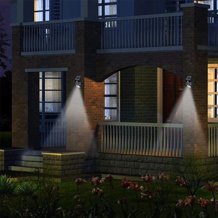 Luz de Parede Exterior 80 LM 6000-6500K com Painel Solar 5V 0,5W, Luz Branca 0,2W