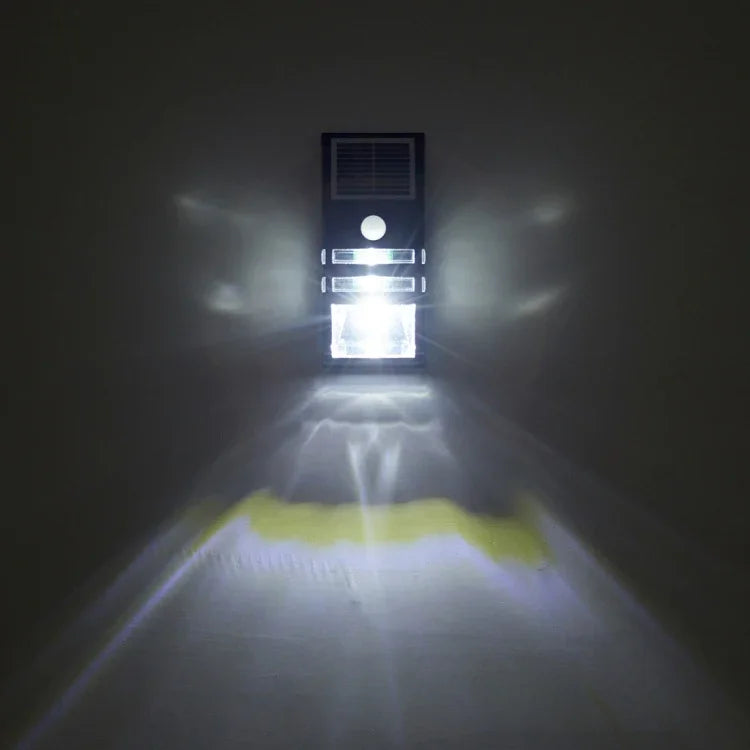 Luz de Parede Exterior 80 LM 6000-6500K com Painel Solar 5V 0,5W, Luz Branca 0,2W