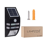 Luz de Parede Exterior 80 LM 6000-6500K com Painel Solar 5V 0,5W, Luz Branca 0,2W