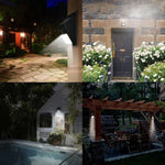 Luz de Parede com Sensor de Movimento Solar de 8 LEDs com Painel Solar, 8 LEDs Luz Branca