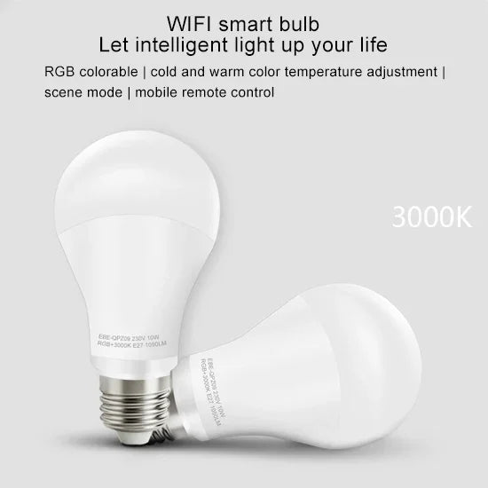 14 LEDs 3000K+RGB 1050 LM compatível com Alexa e Google Home, AC 230V