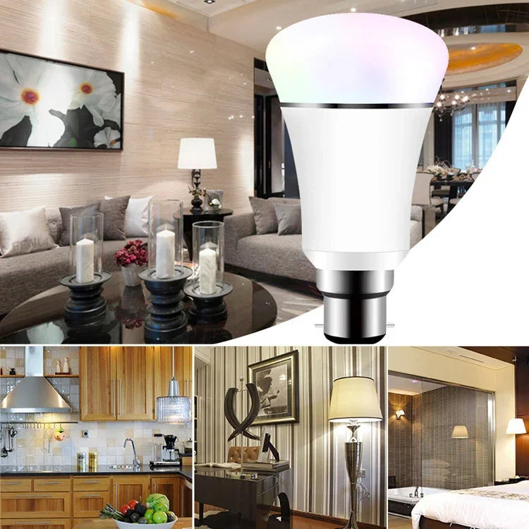 Lâmpada LED 6000K compatível com Alexa e Google Home, AC 85-265V