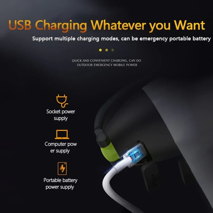 Lâmpada de Camping LED Portátil L001 5W com Carregamento USB e Função Power Bank (Verde), LED6908, LED6908L, LED6908R