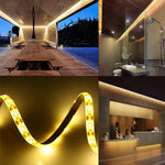 Fita de Luz Epóxi Impermeável USB 2835 SMD LED Luz Quente, CC 5V, Comprimento: 50cm, USB 2835 SMD LED 50cm