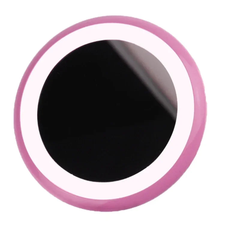 OneFire Espelho de Maquilhagem em Forma de Donut Recarregável Multifuncional com 10 LEDs 1W, Lâmpada de Secretária LED Luz Noturna, DC 5V, 1W Rosa