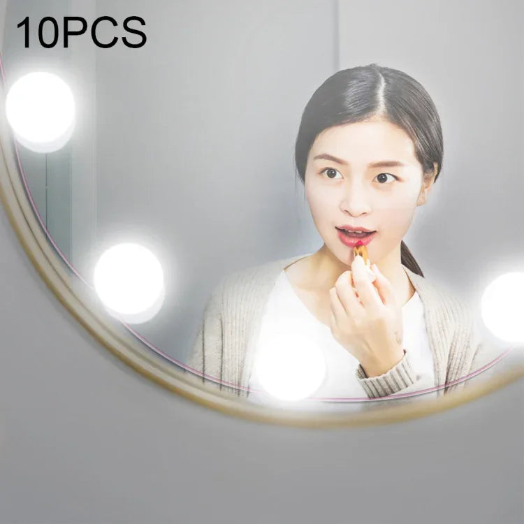 Lâmpada de Secretária com Lâmpada Cosmética Estilo Hollywood 120LM 7000K com Carregamento USB, Comprimento do Cabo: 4,6m, DC 5V