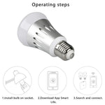 6000K+RGB 600LM compatível com Alexa e Google Home, AC 175-255V
