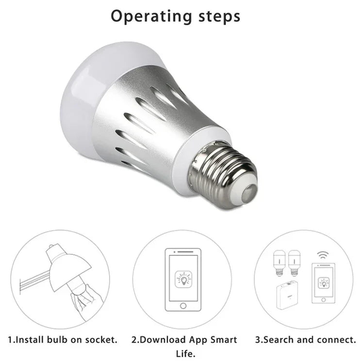 6000K+RGB 600LM compatível com Alexa e Google Home, AC 175-255V