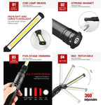 Luz de Trabalho de Emergência Dobrável Portátil Recarregável USB W552 280LM, Tamanho: 13,5 x 3,8 cm, W552