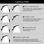 Luz de Economia de Energia com Ajuste de Ângulo, 48 LEDs SMD 2835 900 LM com Painel Solar 5V 3,2W, 6,8W 48 LEDs
