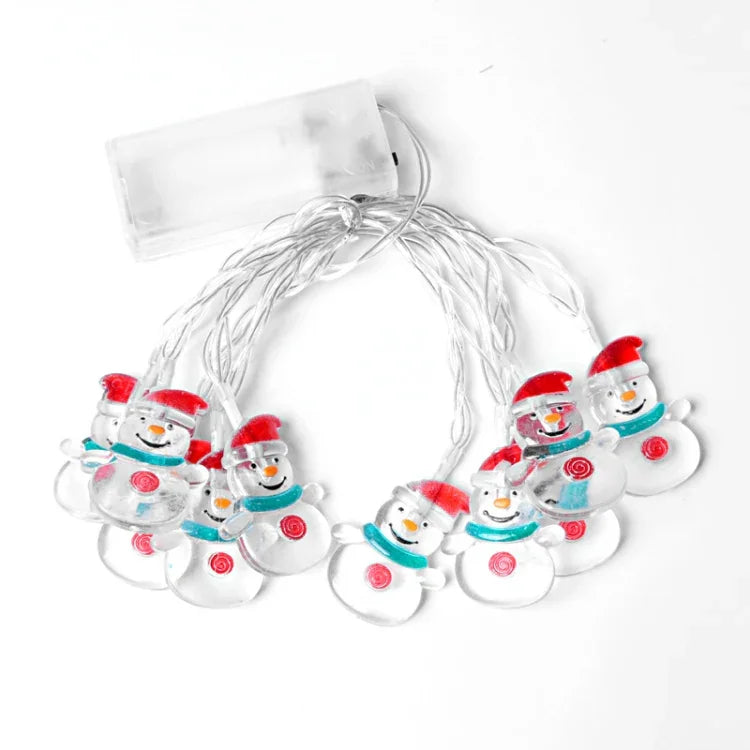 1,5m 10 Luzes Fita de Luz Decorativa LED Boneco de Neve de Natal, Boneco de Neve de Natal