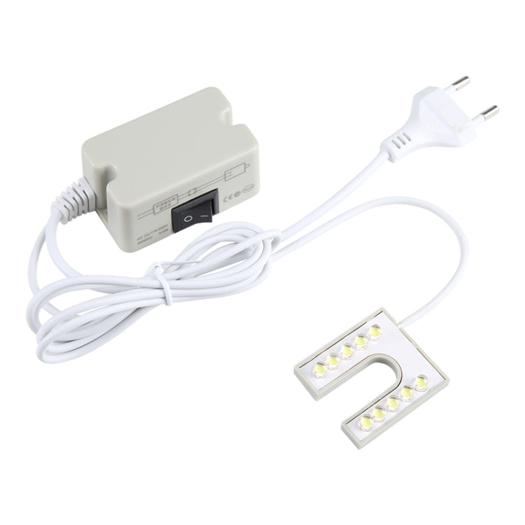 Lâmpada para Máquina de Costura com 10 LEDs em U, Íman, Lâmpada de Trabalho Económica