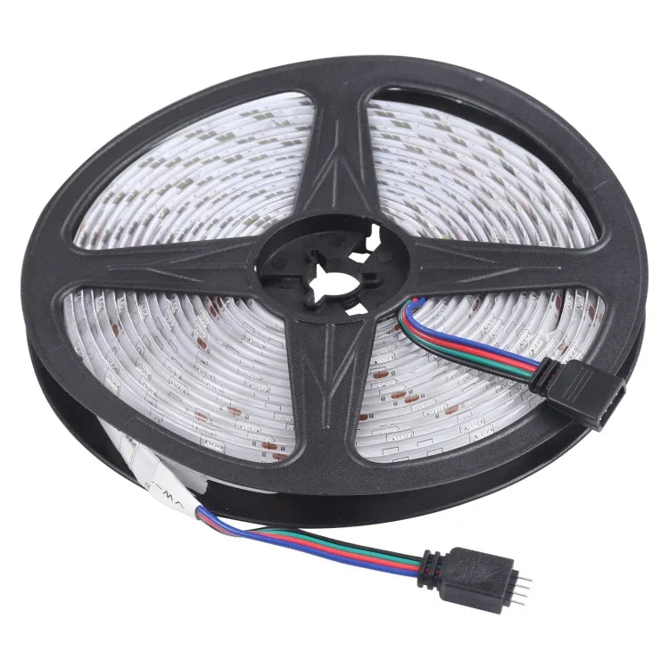 Fita de Luz Bluetooth RGB 5m 150 LEDs SMD 5050 IP65 Impermeável com Controlo Remoto de 24 Teclas, Plugue UE, 5m 150 LEDs IP65