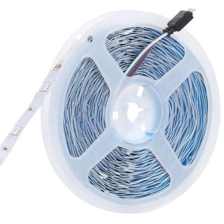 Fita de Luz RGB Impermeável IP44 com 10m e 300 LEDs SMD 5050, Comando à Distância de 24 Teclas, Ficha EU, 10m 300 LEDs IP44