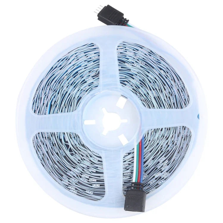 Fita de Luz RGB Impermeável IP44 com 20m e 600 LEDs SMD 5050, Comando Bluetooth + Música de 24 Teclas, Ficha EU, 20m 600 LEDs IP44