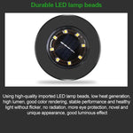 4 Unidades Lâmpada Enterrada Solar à Prova de Água IP65 com 8 LEDs, Jardim, Vila, Gramado, Holofote Decorativo
