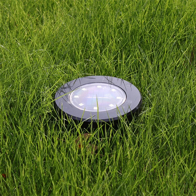 4 Unidades Lâmpada Enterrada Solar à Prova de Água IP65 com 8 LEDs, Jardim, Vila, Gramado, Holofote Decorativo
