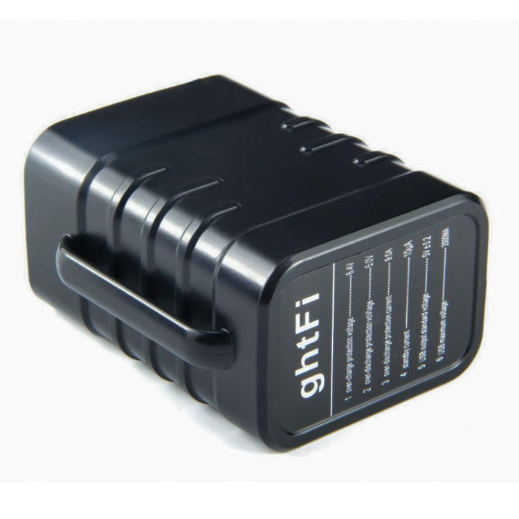 Caixa de Energia Móvel Multifuncional com 6 Seções para Bateria 18650 com Saída de Dupla Voltagem 8,4v Cabeça Redonda & 5v USB, Sem Bateria, 8,4v