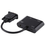 Adaptador Conversor 2 em 1 VGA para HDMI + VGA 15 Pinos HDTV com Áudio