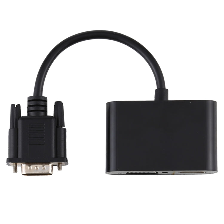 Adaptador Conversor 2 em 1 VGA para HDMI + VGA 15 Pinos HDTV com Áudio