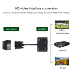 Adaptador Conversor 2 em 1 VGA para HDMI + VGA 15 Pinos HDTV com Áudio