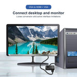 Adaptador Conversor 2 em 1 VGA para HDMI + VGA 15 Pinos HDTV com Áudio