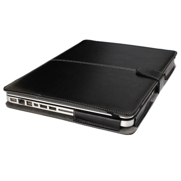 Capa de Couro com Textura Crazy Horse e Flip Horizontal para Laptop Macbook Pro 15.4 polegadas
