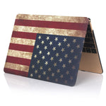 Capa protetora estilo autocolante de água com bandeira americana para MacBook Air 13,3 polegadas A1932 2018 / A2179 (2020), bandeira americana