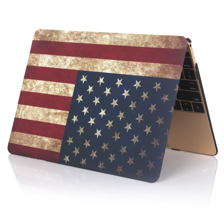 Capa protetora estilo autocolante de água com bandeira americana para MacBook Air 13,3 polegadas A1932 2018 / A2179 (2020), bandeira americana