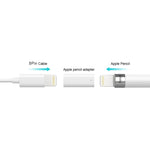 Adaptador de carregamento portátil para Apple Pencil, 8 pinos