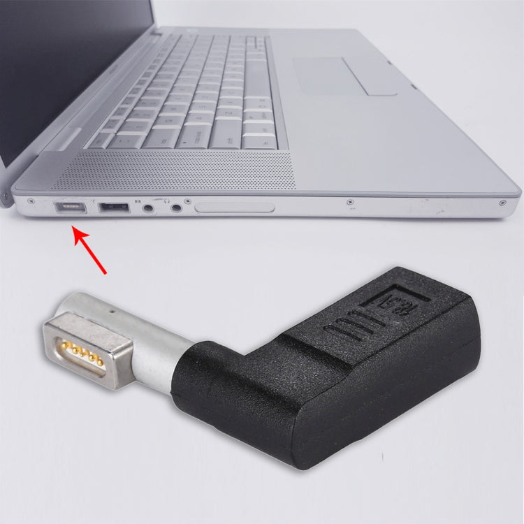 Adaptador de carga USB-C / Type-C fêmea para MagSafe 1 (em forma de L) macho de 5 pinos, Type-C para MagSafe 1