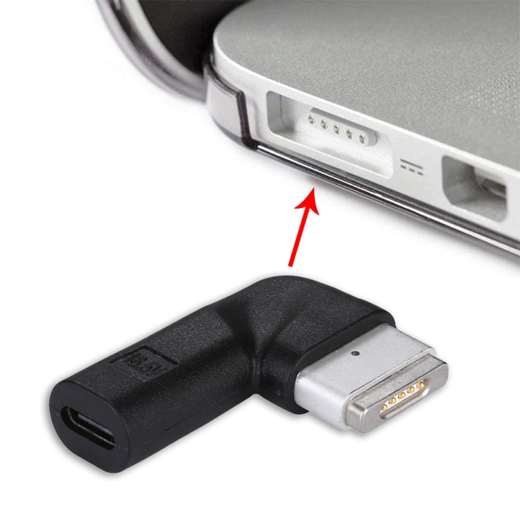 Adaptador de carga USB-C / Type-C fêmea para MagSafe 2 (em forma de T) macho de 5 pinos, Type-C para MagSafe 2