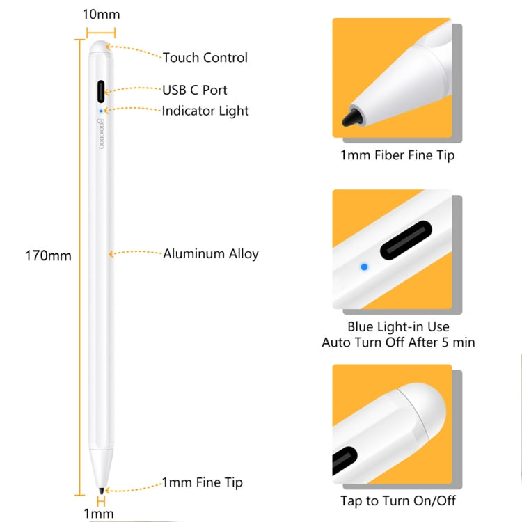 Ponta superfina magnética de 1,4-2,3 mm para caneta Stylus de ecrã capacitivo manuscrito que previne toques acidentais