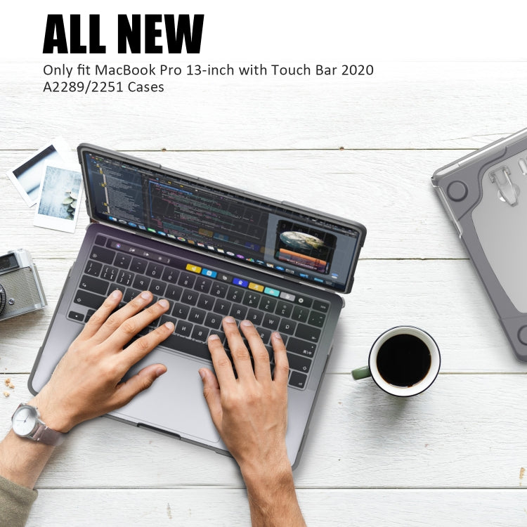 Capa Protetora para Portátil de PC + TPU em Duas Cores para MacBook Pro 13 polegadas 2022 & A2289 / A2251 / A2338 2020