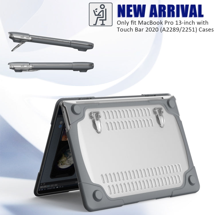 Capa Protetora para Portátil de PC + TPU em Duas Cores para MacBook Pro 13 polegadas 2022 & A2289 / A2251 / A2338 2020