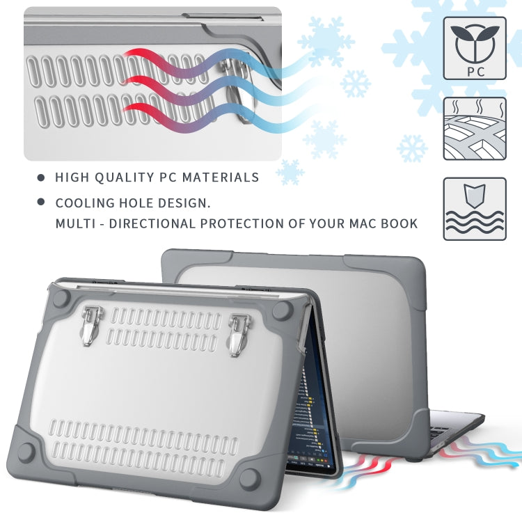 Capa Protetora para Portátil de PC + TPU em Duas Cores para MacBook Pro 13 polegadas 2022 & A2289 / A2251 / A2338 2020