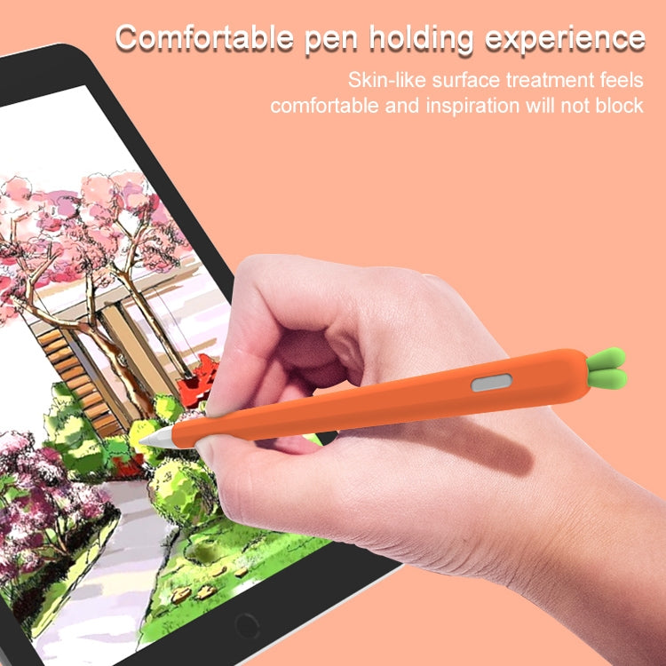 LOVE MEI Capa protetora em silicone em forma de cenoura para Apple Pencil 2, para Apple Pencil 2