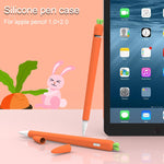 LOVE MEI Capa protetora em silicone em forma de cenoura para Apple Pencil 2, para Apple Pencil 2