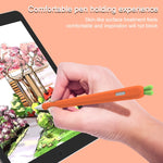 LOVE MEI Capa Protetora de Silicone para Apple Pencil 1 em Forma de Cenoura, Para Apple Pencil 1