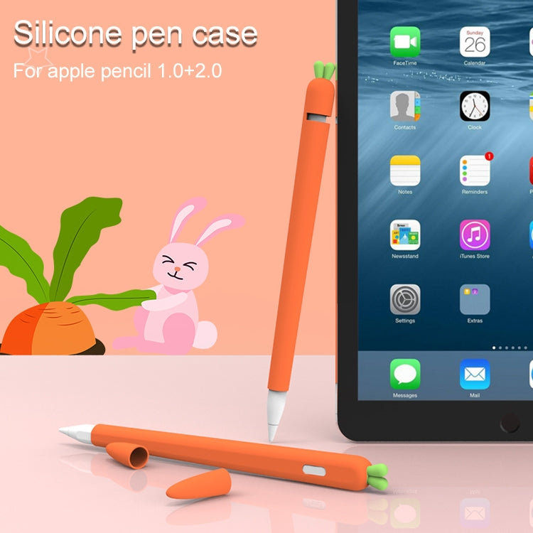 LOVE MEI Capa Protetora de Silicone para Apple Pencil 1 em Forma de Cenoura, Para Apple Pencil 1