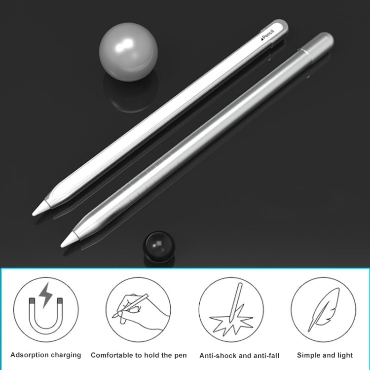 Estojo protetor antiderrapante metálico mate para caneta Stylus Apple Pencil 2, Para Apple Pencil 2
