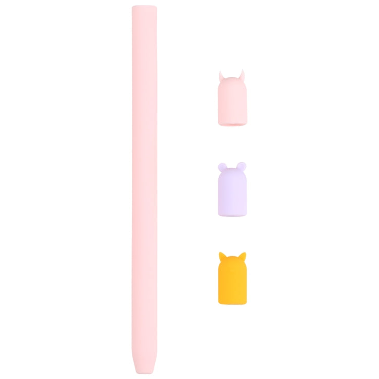 Estojo protetor de silicone com desenho animado de animal para caneta Stylus 4 em 1 para Apple Pencil 1, Para Apple Pencil 1