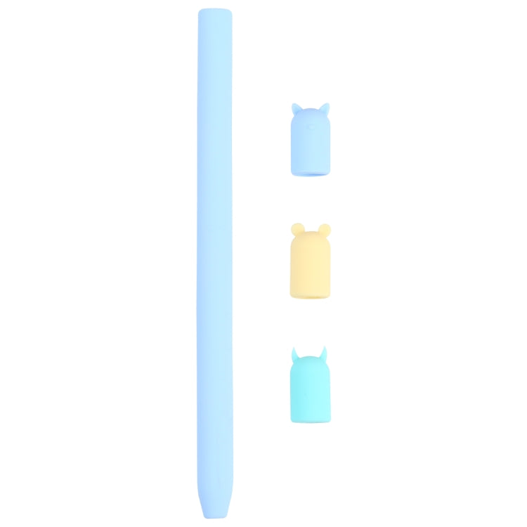 Estojo protetor de silicone com desenho animado de animal para caneta Stylus 4 em 1 para Apple Pencil 1, Para Apple Pencil 1
